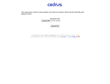 Tablet Screenshot of activation.cedrus.com